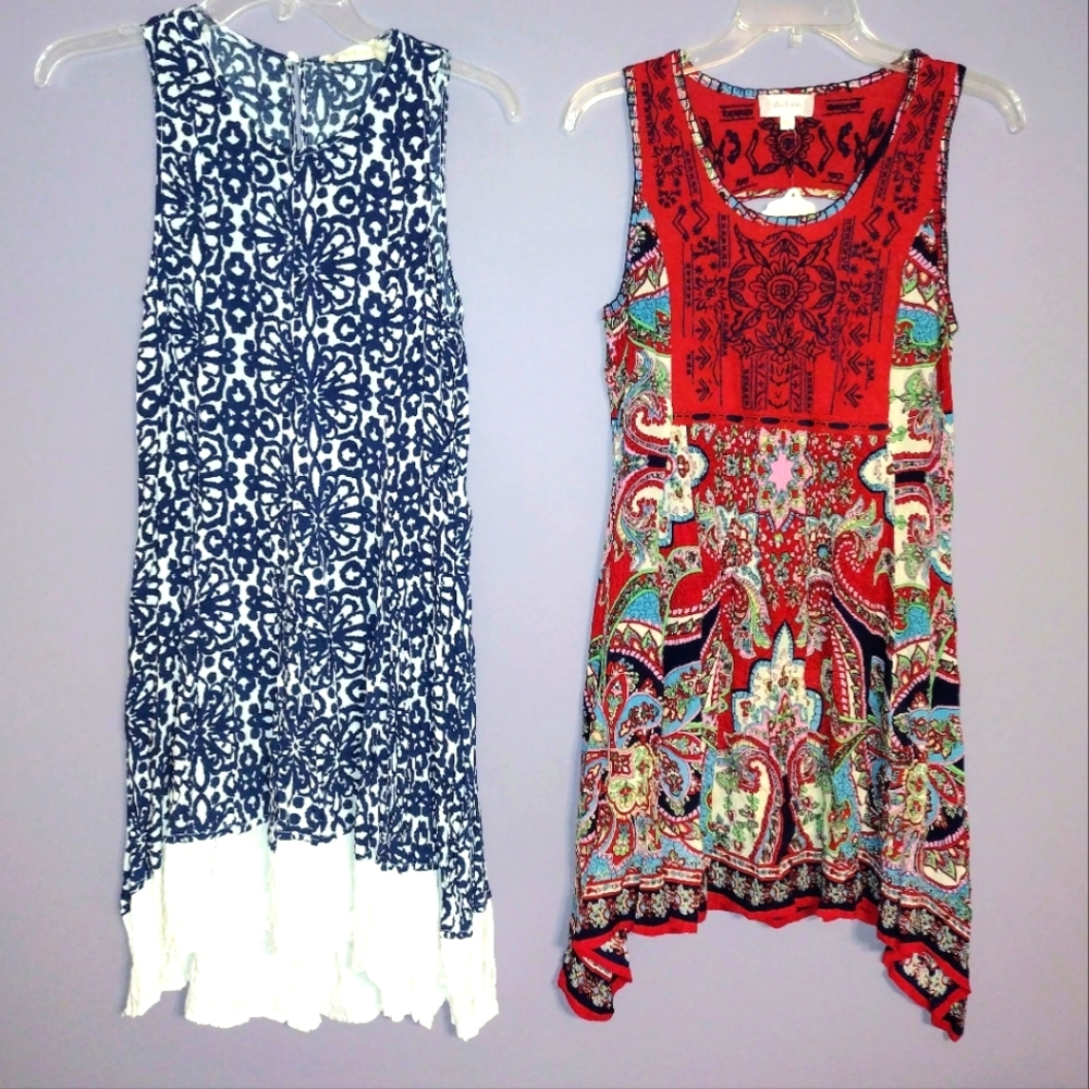 (2) Altar'd State sleeveless dresses Size SMALL ( 1 NWT & 1 NWOT)